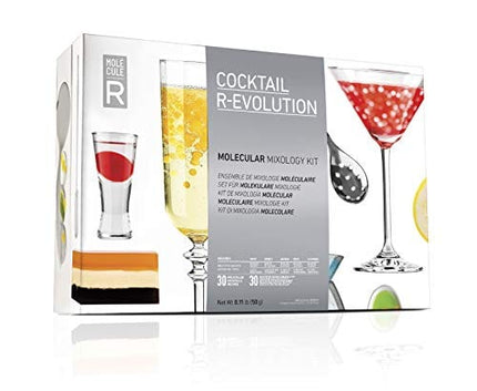 MOLECULE-R Molecular Mixology Introductory Kit by | Modernist Cocktail Drinks | Learn Spherification Gellification Emulsification Suspension | With Additives, Tools, Recipe Booklet