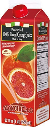 Mongibello 100% Fresh Squeezed Italian Juice (Blood Orange), Pack 3