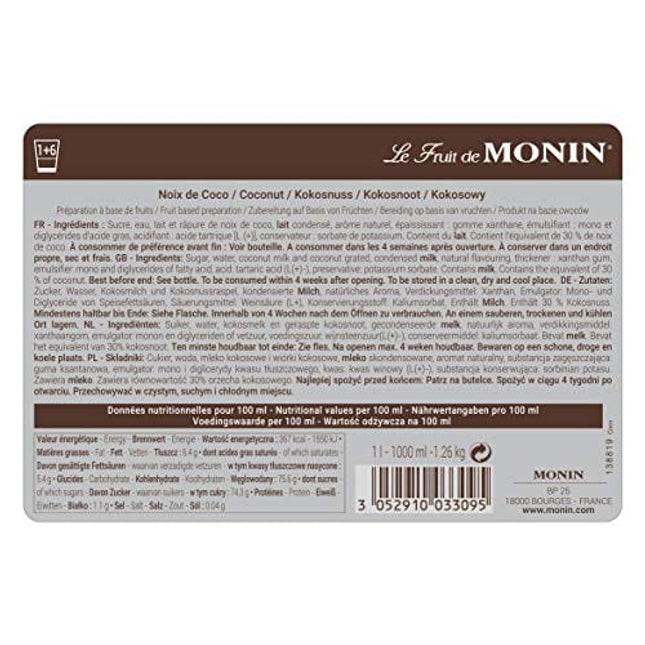 Monin - Coconut Puree - 1L