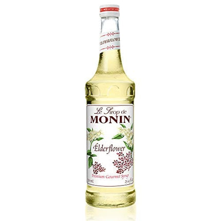 Monin - Elderflower Syrup, Delicate Scent with Floral Sweetness, Great for Cocktails, Lemonades, and Sodas, Gluten-Free, Non-GMO (750 ml)