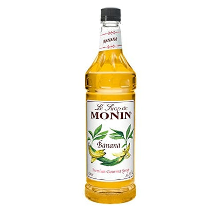 Monin Flavored Syrup, Banana, 33.8-Ounce Plastic Bottle (1 liter)