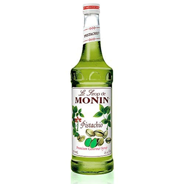 Monin - Pistachio Syrup, Rich and Roasted Pistachio Flavor, Great for Lattes, Mochas, and Dessert Cocktails, Non-GMO, Gluten-Free (750 ml)