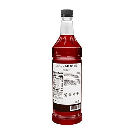 Monin - Raspberry Syrup, Sweet and Tart, Great for Cocktails and Lemonades, Gluten-Free, Non-GMO (1 Liter)