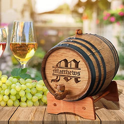Custom Whiskey Barrel - Personalized Wine Barrel - Engraved Mini Oak A ...