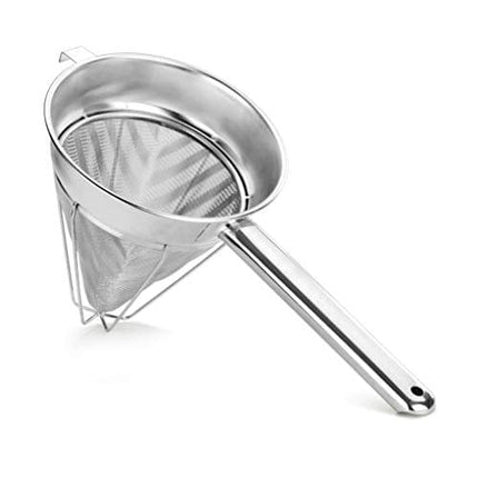 New Star Foodservice 38071 Stainless Steel Reinforced Bouillon Strainer, 8-Inch