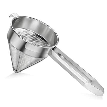 New Star Foodservice 537478 18/8 Stainless Steel China Cap Strainer (7-Inch, Fine Mesh)