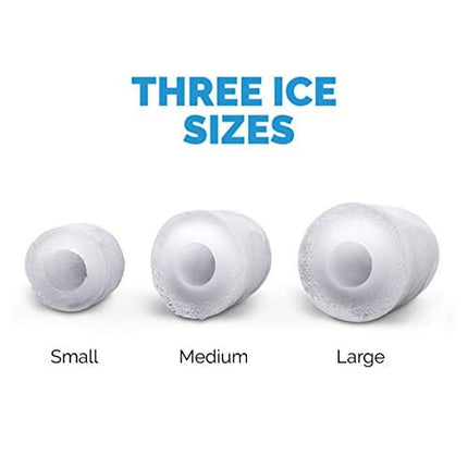 28 lbs. of Ice a Day, Countertop Bullet Ice Maker, 3 Ice Sizes, Silver