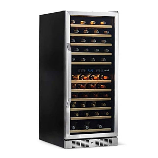 NewAir AWR-1160DB Premier Gold Series 116 Bottle Built-In Wine Cooler, Stainless Steel/Black
