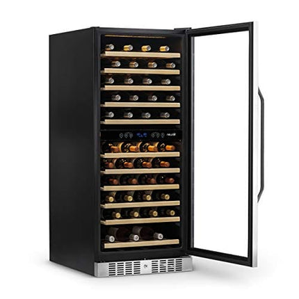 NewAir AWR-1160DB Premier Gold Series 116 Bottle Built-In Wine Cooler, Stainless Steel/Black