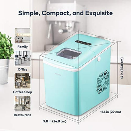 Ice Maker, Portable Ice Maker Machine for Countertop, 9 Cubes Ready in 6 Minutes, 28.7 lbs Ice in 24 Hours Home Mini Ice Machine with Ice Scoop and Basket, for Parties Mixed Drinks