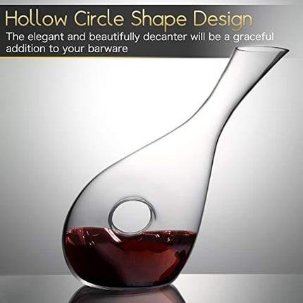 Wine Decanters by NUTRIUPS Hand Blown Red Wine Carafe Classic Pierced Designed Wine Decanter Luxury Wine Decanter