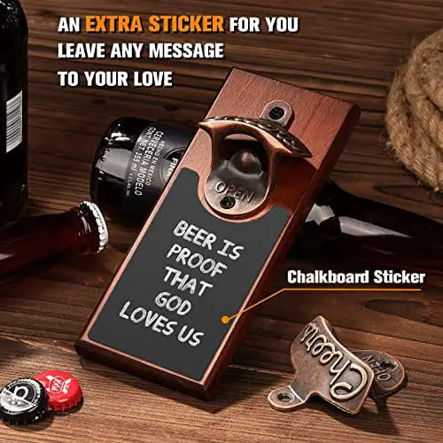 Gifts For Men Dad, Magnetic Beer Bottle Opener Wall Mounted With Auto  Catch, Unique Beer Gifts For Him Boyfriend Grandpa Husband Uncle, Cool  Gadgets F