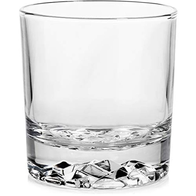 Whiskey Glasses Set of 4 with Brilliant Mountain Imprint | Bar Glasses | Old Fashioned Tumblers | Lowball Glasses | Rocks Glasses | Standard 11.5 OZ Beverage Glass