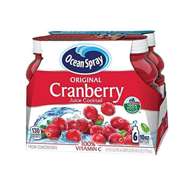 Ocean Spray, Cranberry Juice Cocktail, 10 Fl Oz Bottles, 6 Pack