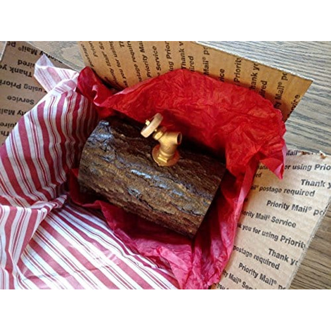 Liquor Dispenser, The Real Wood Log Liquor Dispenser - New and Improved