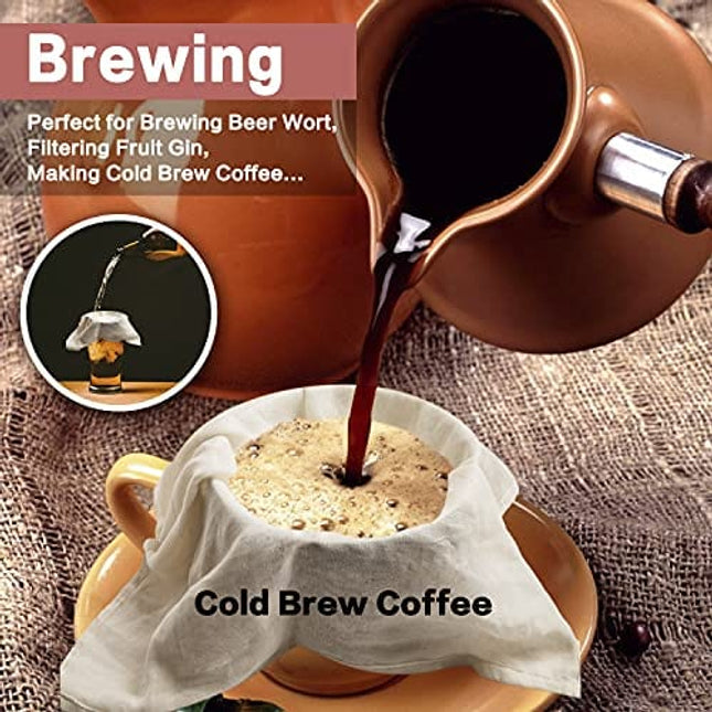 Olicity Cheese Cloths, Grade 100, 20x20Inch Hemmed Cheesecloth for Straining Reusable, 100% Unbleached Precut Cheese Cloth Strainer Muslin Cloth for Cooking, Baking, Juicing, Cheese Making - 6 Pieces