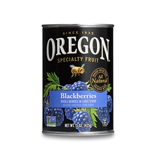 Oregon Fruit Blackberries in Syrup, 15-Ounce Cans (Pack of 8)