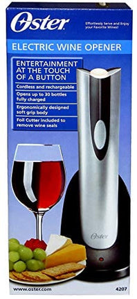 Oster Electric Wine Bottle Opener, 1.9, Black