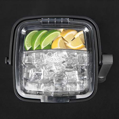 OXO Good Grips Double Wall Ice Bucket with Tongs and Garnish Tray,Gray,  7.37L x 8.5W x 7.5H