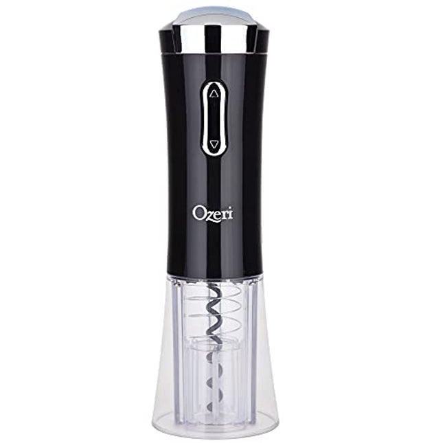 Ozeri Nouveaux Electric Removable Free Foil Cutter Wine Opener, Black