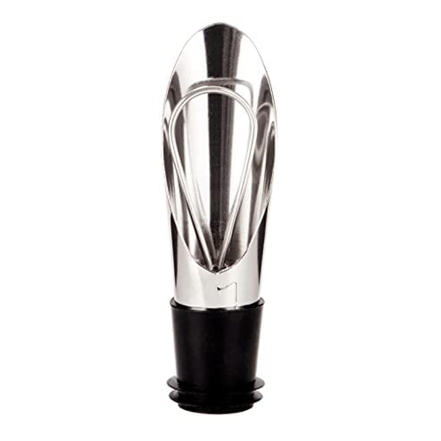 Ozeri Nouveaux II Electric Wine Opener in Black, with Foil Cutter, Wine Pourer and Stopper