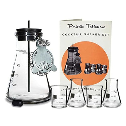Periodic Tableware Laboratory Flask Cocktail Shaker Set