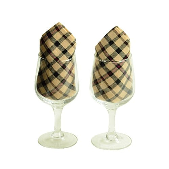 Picnic at Ascot - Wine Carrier Deluxe with Glass Wine Glasses and Accessories for Two, Black/Plaid