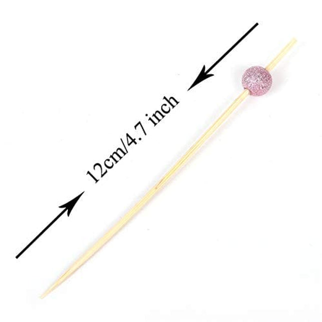 Cocktail Picks 100 Counts Handmade Sticks Wooden Toothpicks Cocktail Sticks Party Supplies - Matt Assort Color