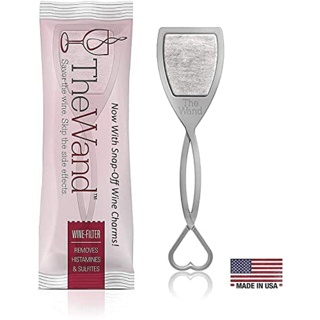PureWine Wand Technology Histamine and Sulfite Filter, Purifier Alleviates Wine Allergies, Stir Stick Aerates Wine - Pack of 3
