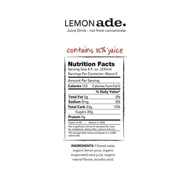 Purity Organic Juice Drink, Lemonade, 16.9 Fl Oz (Pack of 12)