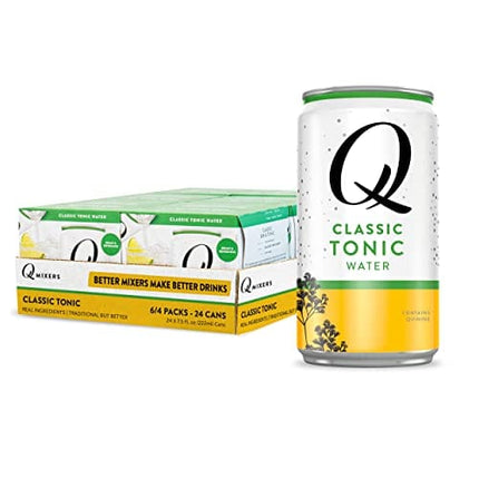 Q Mixers Classic Tonic Water, Premium Cocktail Mixer Made with Real Ingredients, 7.5 Fl Oz (Pack of 24)