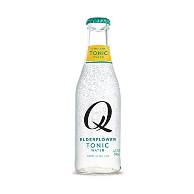 Q Mixers Elderflower Tonic Water, Premium Cocktail Mixer Made with Real Ingredients, 6.7 Fl oz, 24 Bottles