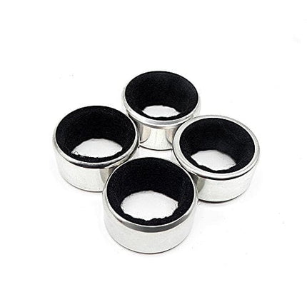 Sunnyac Pack of 4 Kitchen Stainless Steel Wine Bottle Collars, Durable and Plated Wine Drip Ring (Black Smooth)