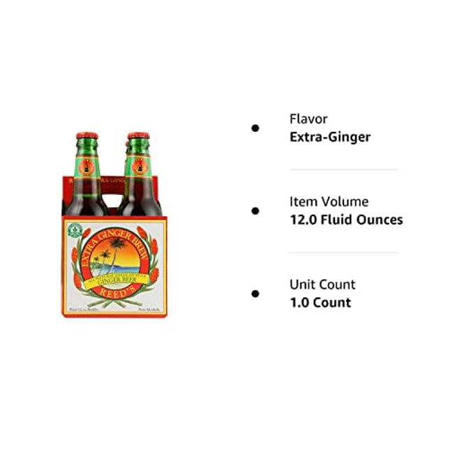 Reeds Extra Ginger Brew, 48 Ounce - 6 per case, 12 Ounce (Pack of 24)