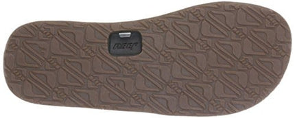 Reef Men's Leather Sandals Draftsmen | Bottle Opener Flip Flops For Men With Soft Cushion Footbed, Bronze Brown, 10
