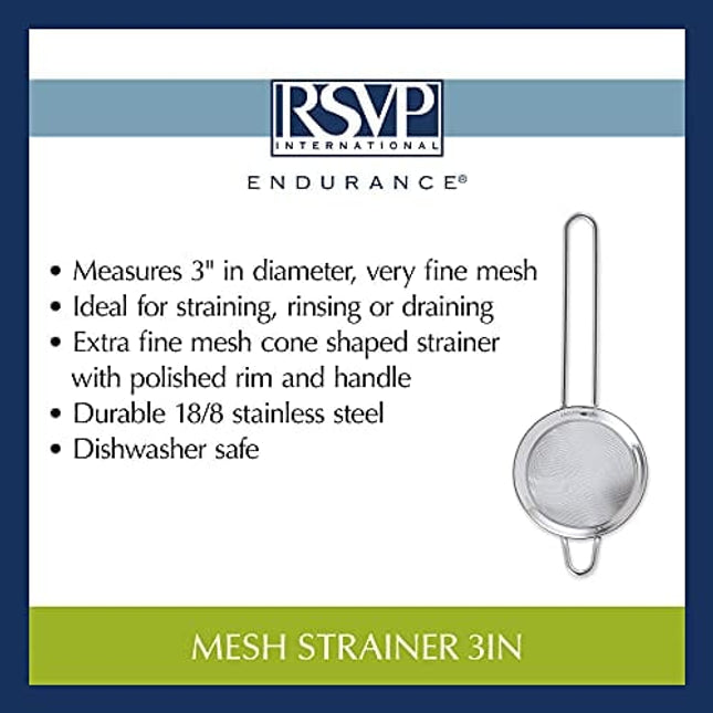 RSVP Endurance Kitchen Collection Spoon Rest, 3-Inch, Stainless Steel