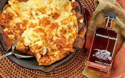 Runamok Cardamom Infused Maple Syrup - Authentic & Real Vermont Maple Syrup | Gluten Free & Natural Sweetener | Great for Cooking, Pancakes, Cocktails & Desserts | 8.45 Fl Oz (250mL)