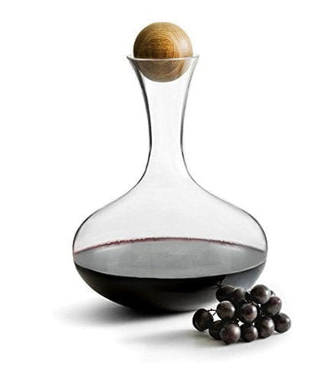 Sagaform Wine Carafe with Oak Stopper 67-Ounce