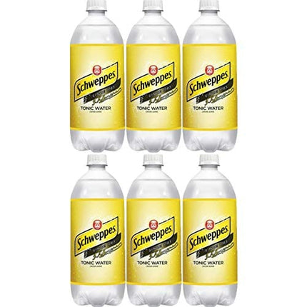 Schweppes Tonic Water, 33.8 Fl Oz (Pack of 6, Total of 202.8 Fl Oz)