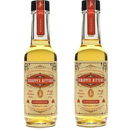 Scrappy's Bitters - Firewater, 5 oz - Organic Ingredients, Finest Herbs & Zests, No Extracts, Artificial Flavors, Chemicals or Dyes. Made in the USA! (2 Pack)