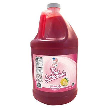 Pink Lemonade Slushee Mix | 1 Gallon - 128oz | (Yields Approx. 96-12oz servings) | Mix 7 Parts Water With 1 Part Syrup