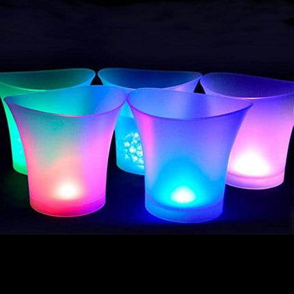 Smad LED Lighted Ice Bucket Color Changing Drinking Wine Champagne Buckets for Party Home Weddings, 5L