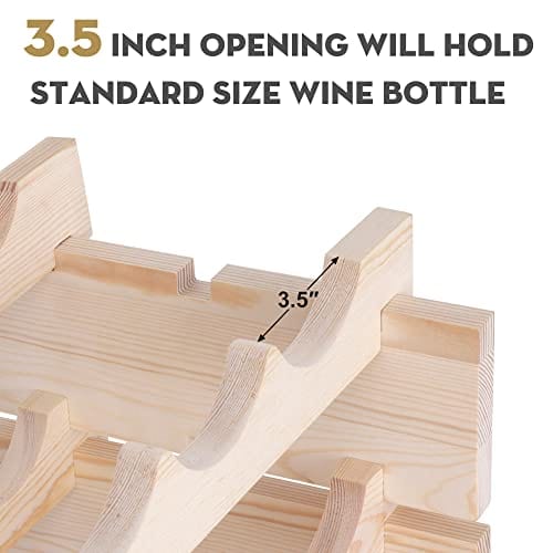 Smartxchoices Stackable Modular Wine Rack 96 Bottle Wooden Wine Storag ...