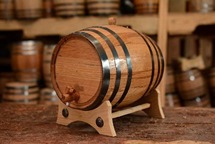 Personalized - Custom Engraved American Premium Oak Aging Barrel - Age your own Whiskey, Beer, Wine, Bourbon, Tequila, Rum, Hot Sauce & More | Barrel Aged (5 Liters)