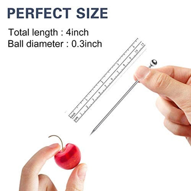 SOGEWO Stainless Steel Cocktail Picks(4.3Inch, set of 15), Upgrade Martini Picks, Reusable Cocktail Toothpicks, Metal Cocktail picks for Martini Olives Appetizers Sandwich