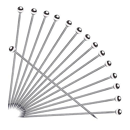 SOGEWO Stainless Steel Cocktail Picks(4.3Inch, set of 15), Upgrade Martini Picks, Reusable Cocktail Toothpicks, Metal Cocktail picks for Martini Olives Appetizers Sandwich