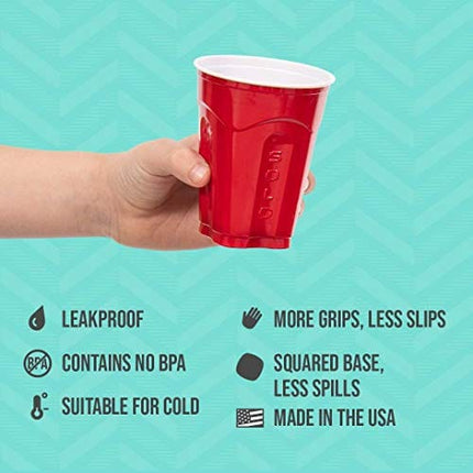 SOLO Cup Company Small Red Plastic Party Cups, 9 Ounce, 300 Count (ASQ950-20004)