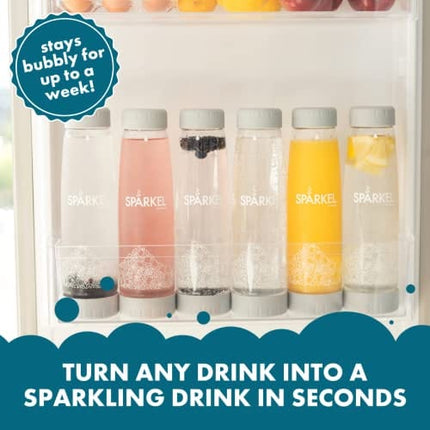 Spärkel Beverage System (Seafoam) - Sparkling Water and Soda Maker - A New Way of Sparkling - Use Fresh & Natural Ingredients - No CO2 Tank Needed