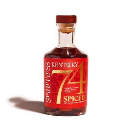 SPIRITLESS Kentucky 74 Spiced | Non-Alcoholic Cinnamon Whiskey Spirit | Fully Distilled & Award-Winning Mocktail & Cocktail Ingredient | For Halfsies or Fully Spiritless | Non-GMO & Vegan | 700 ml Bottle