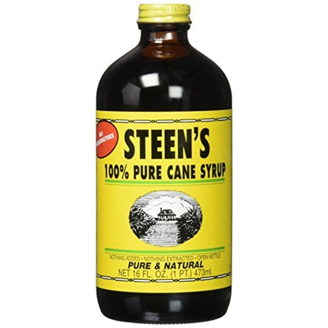 Steen's 100% Pure Cane Syrup, 16fl. Oz - No Preservatives - Pure & Natural - Open Kettle